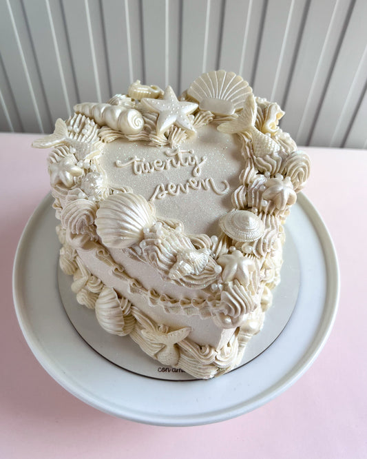 ALL WHITE SEA CAKE🌊🤍