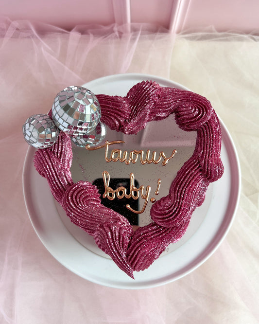 FULL GLITTER SELFIE HEART - Pink + Disco Balls