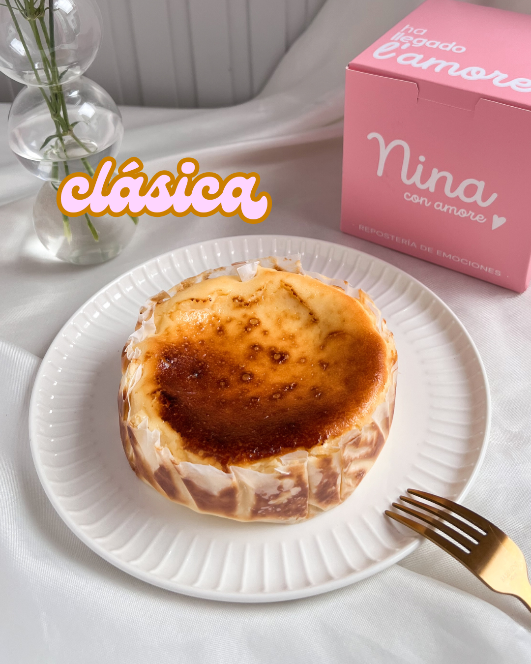 BIRTHDAY BOX PISTACHO - Tarta Vasca + Taza "The best"