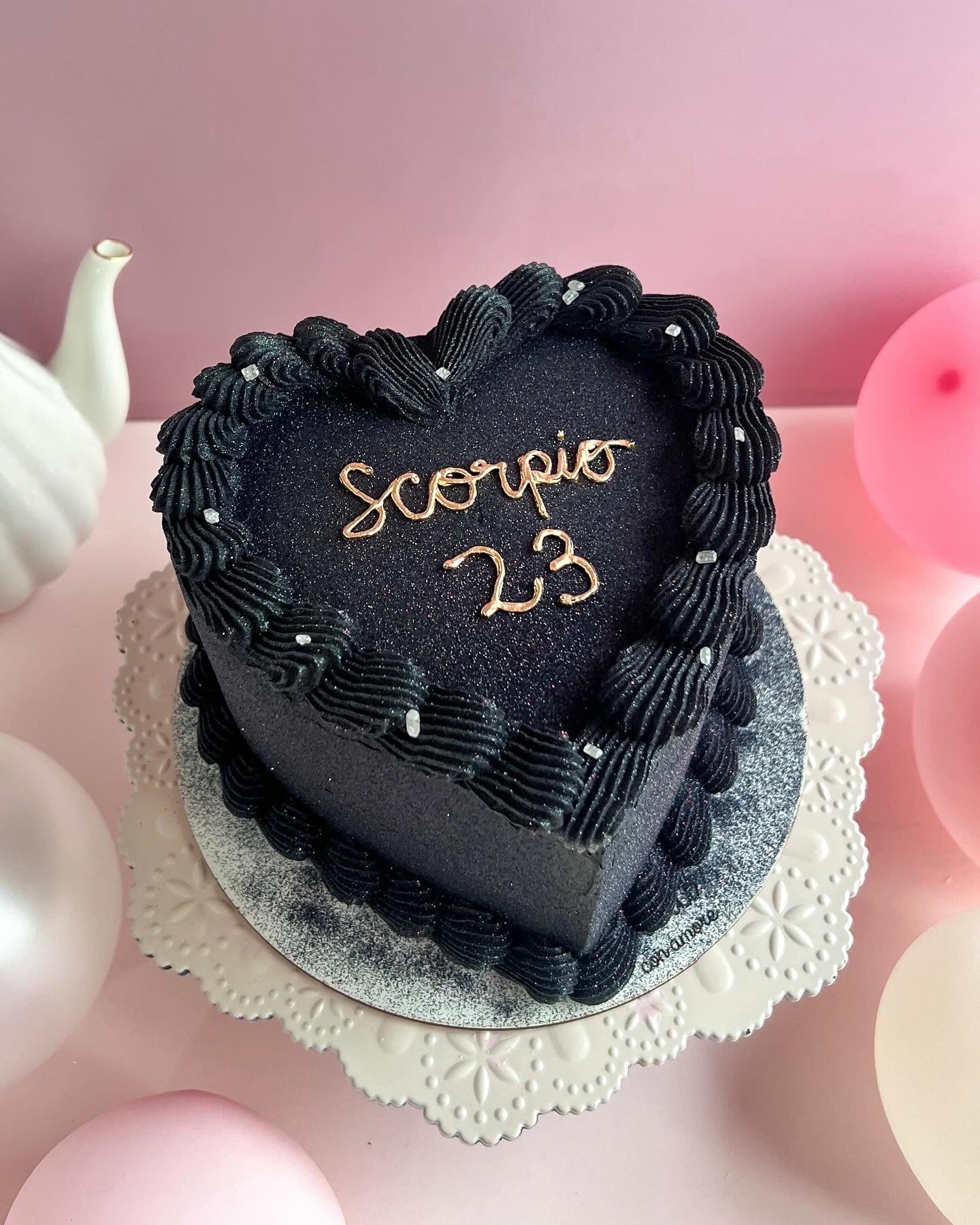 FULL GLITTER HEART NEGRO