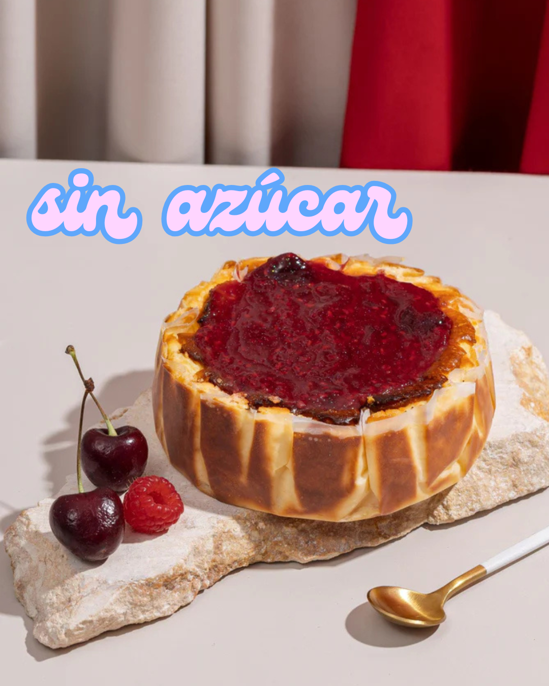 MINI TARTA VASCA SIN AZÚCAR - Frutos Rojos - 2 a 4 Porciones