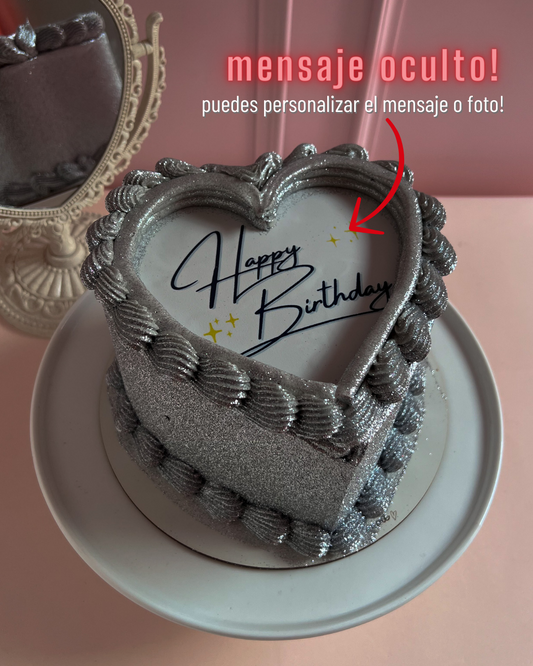 BURNING CAKE PLATEADA - Rosas Rojas