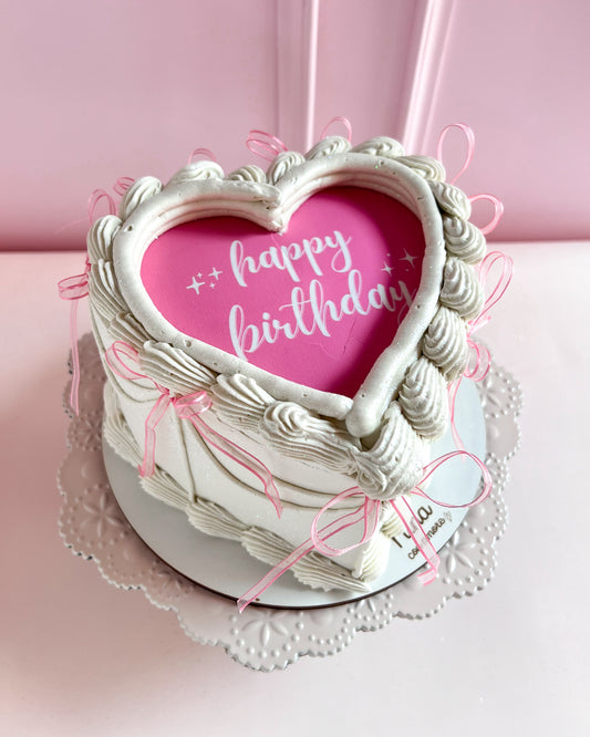 BURNING CAKE BLANCA - Lazos Rosados