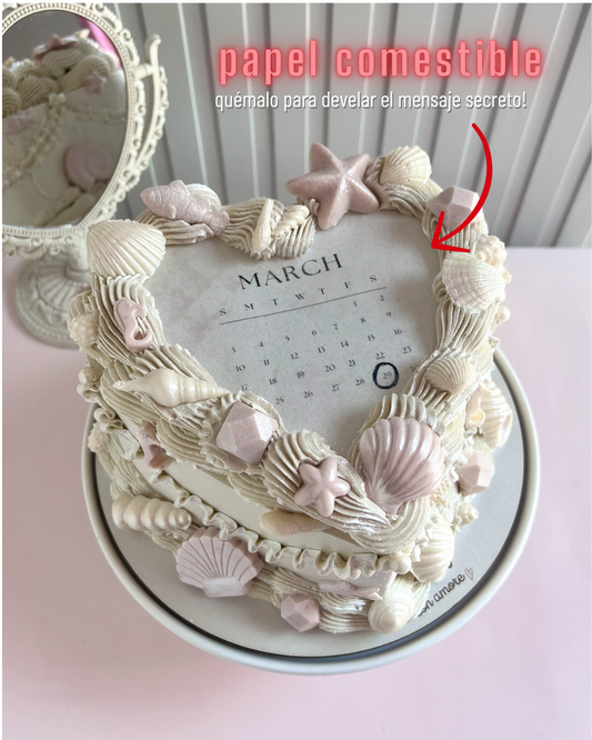 BURNING CAKE - All White Sea Cake