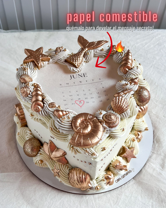 BURNING HEART - Golden Sea Cake