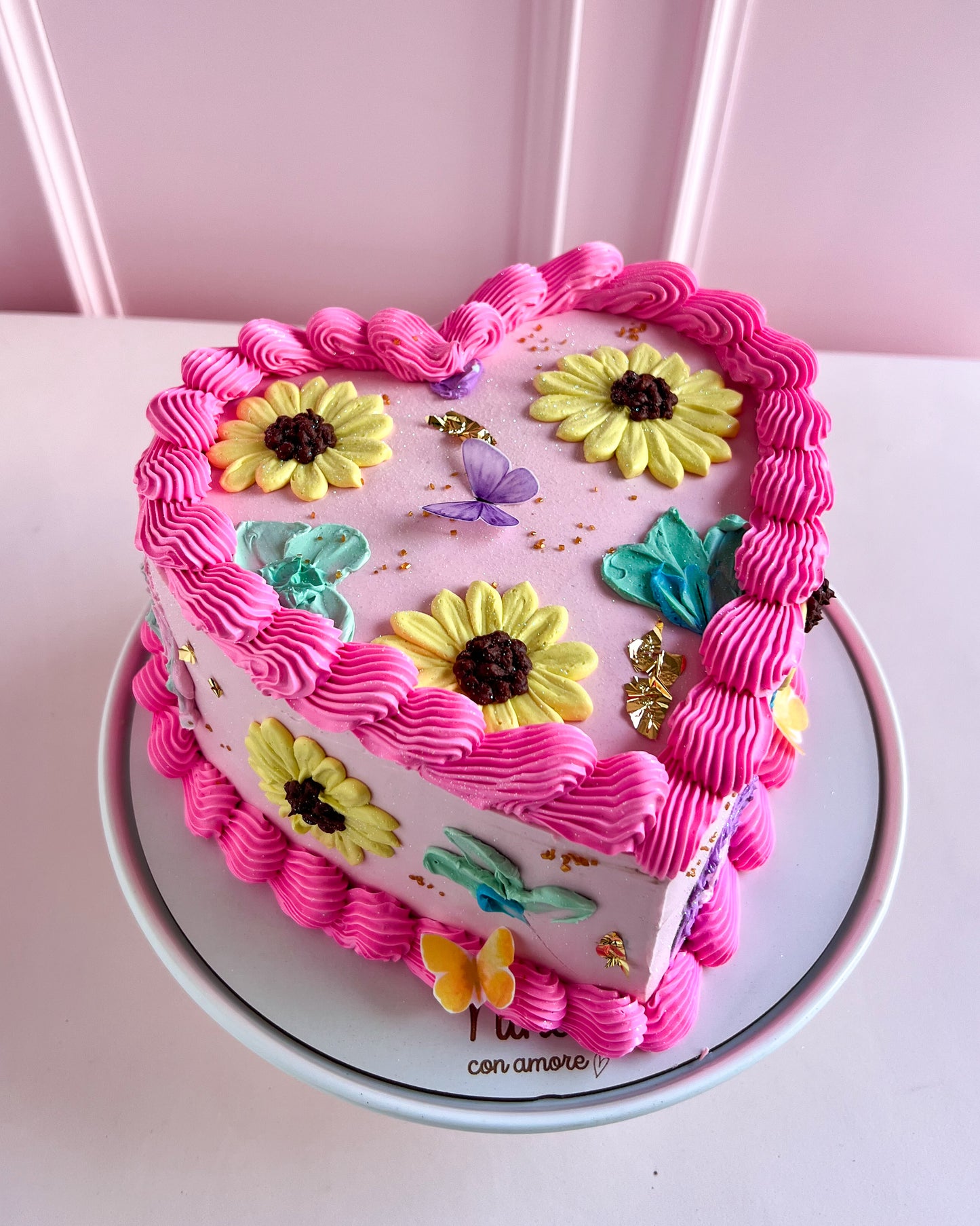 CORAZÓN BOHO AESTHETIC GIRASOLES - Pink