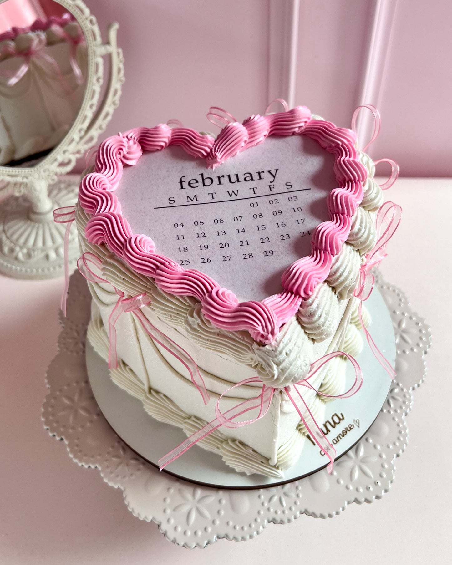 BURNING CAKE BLANCA - Lazos Rosados