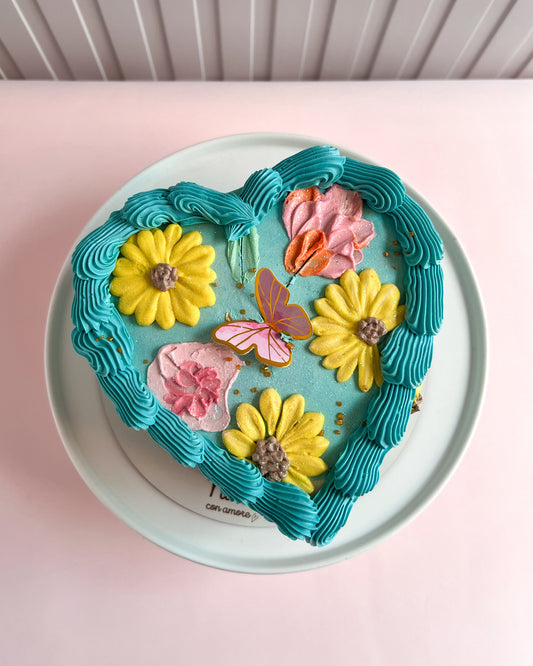 CORAZĂN BOHO AESTHETIC FLOWERS - Turquesa