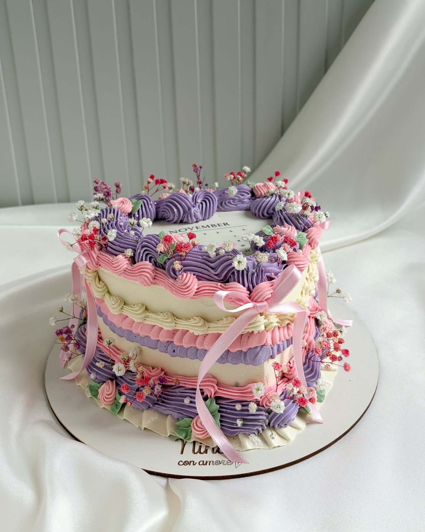 CORAZÓN BOHO CALENDARIO - Lazos y Flores