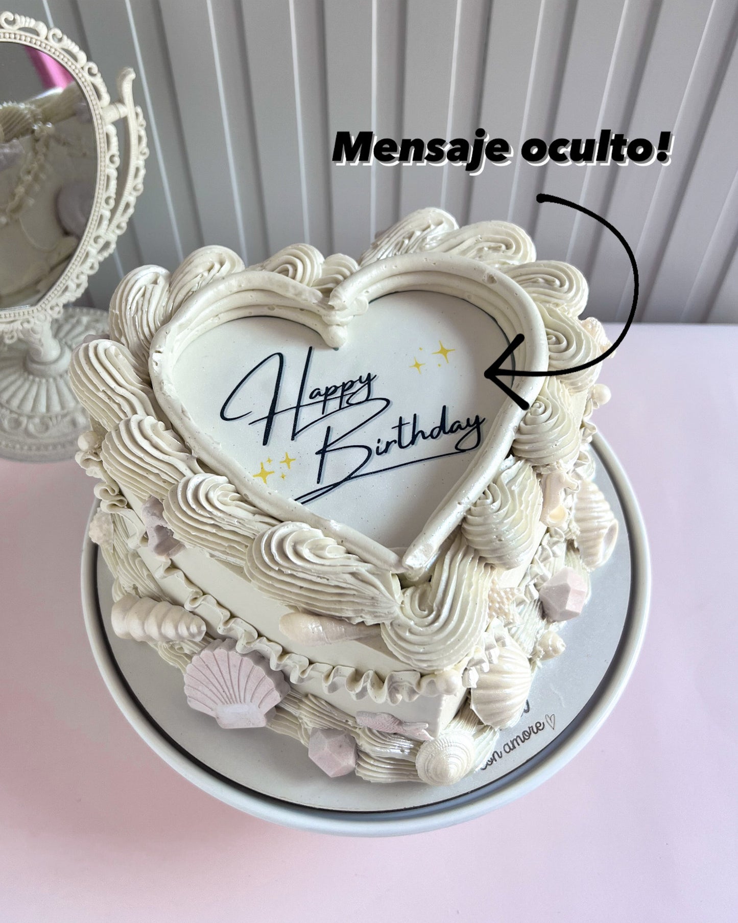 BURNING CAKE - All White Sea Cake