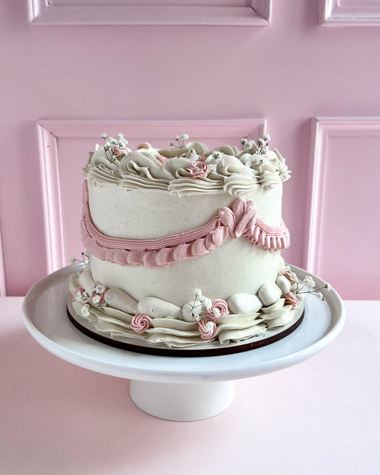 VINTAGE CAKE REDONDA - White