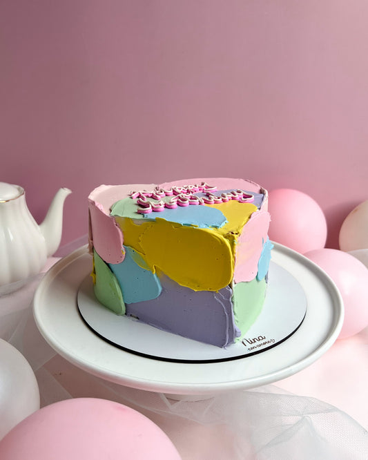 CORAZÓN PINCELADAS - Colores pasteles