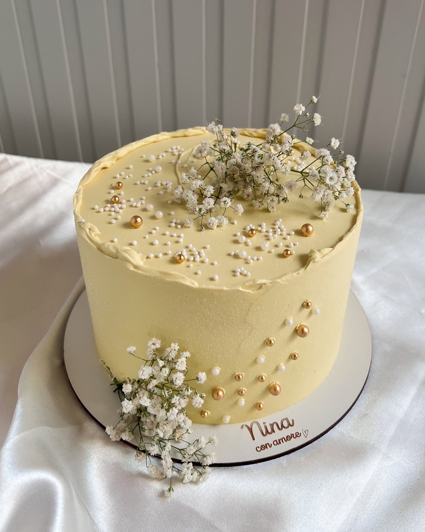 BOHO CAKE AMARILLO- Perlas