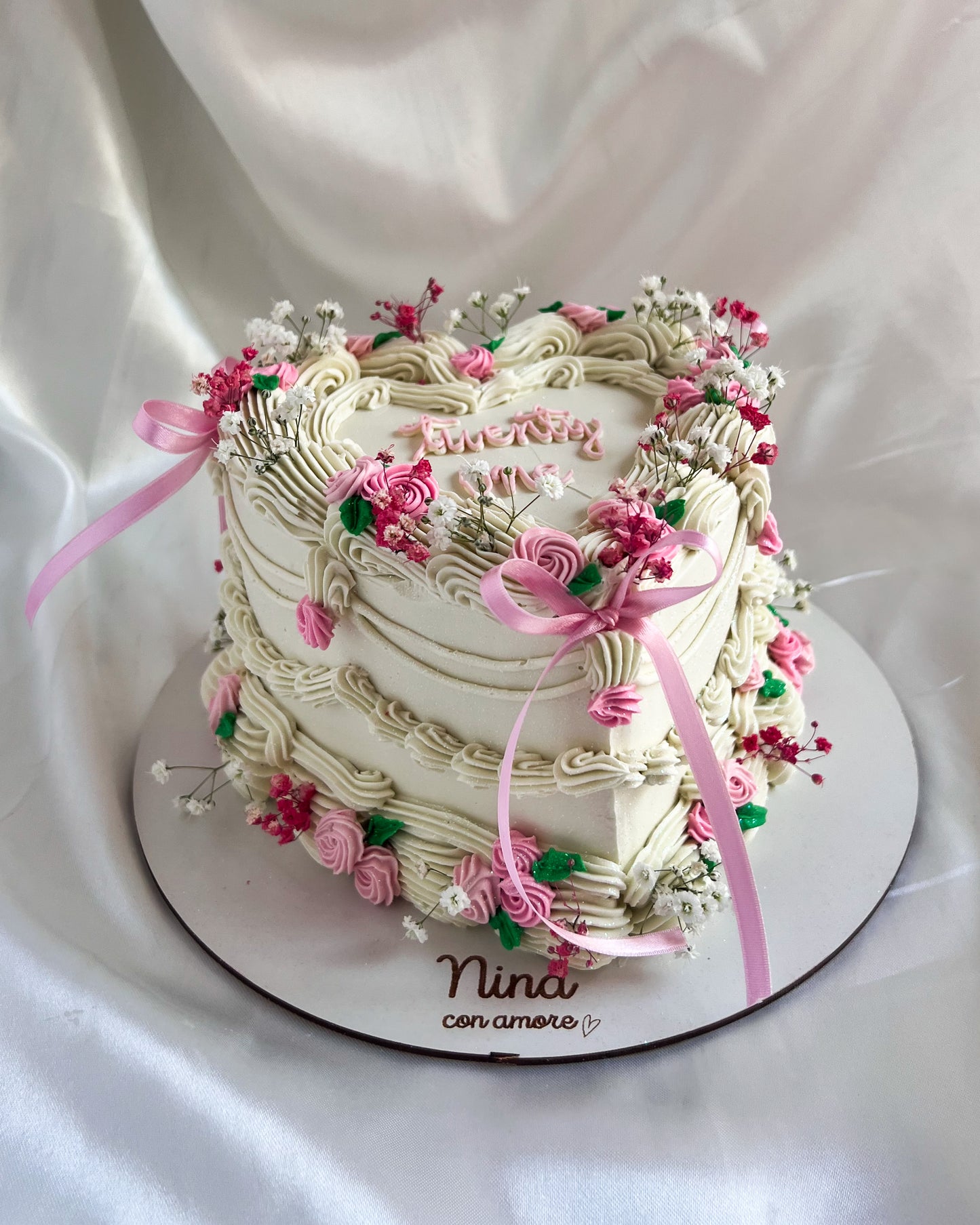 CORAZÓN BOHO FLORES - Lazos