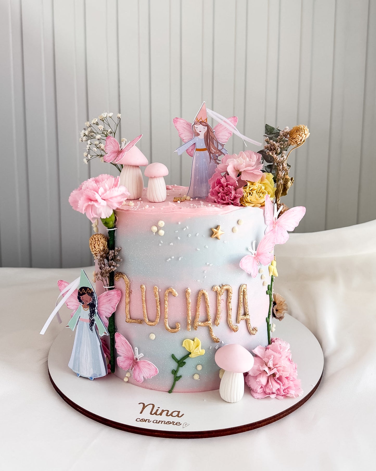 CAKE HADAS Y HONGUITOS - FLores y Mariposas