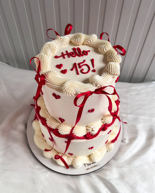 VINTAGE CAKE CORAZONCITOS - Lazos