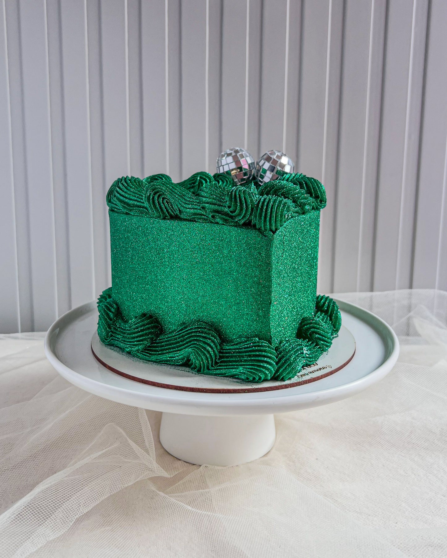 FULL GLITTER SELFIE HEART - Verde + Disco Balls