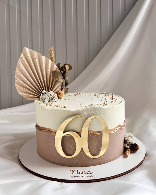 BOHO CAKE BEIGE + Nombre Personalizado