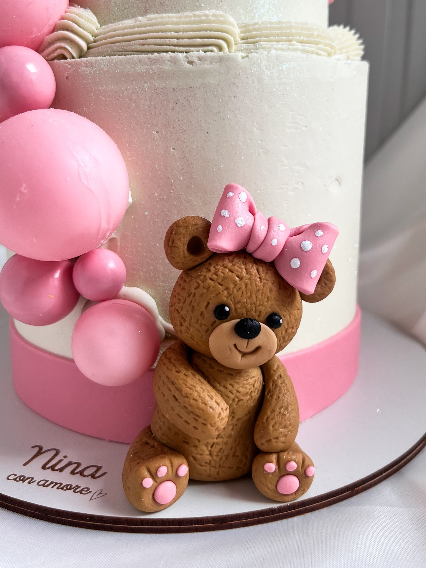 OSITO CAKE + Lazo y Globos