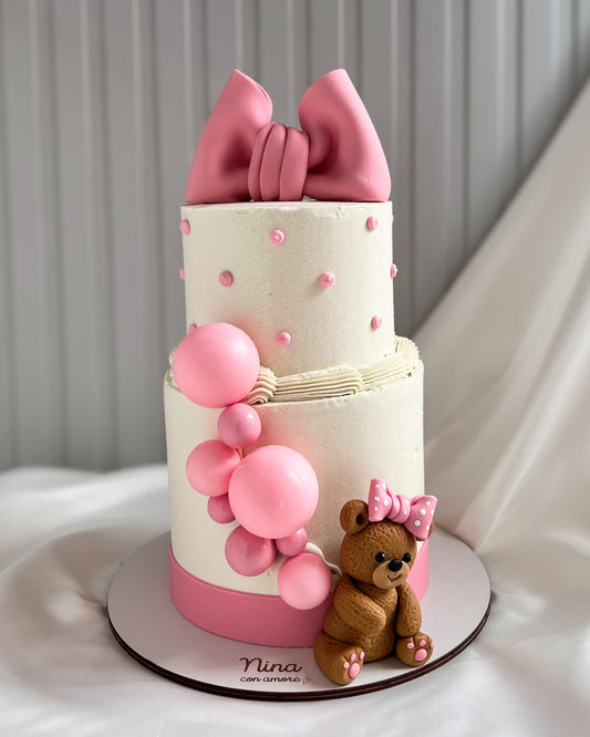 OSITO CAKE + Lazo y Globos