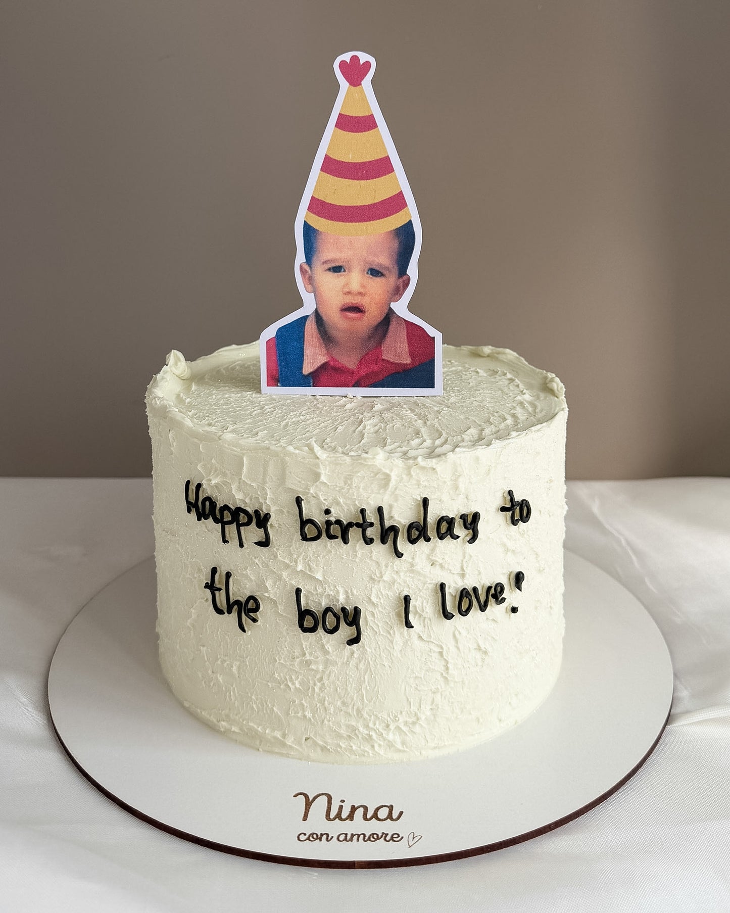 MEMORY CAKE TEXTURA - Letrero en crema