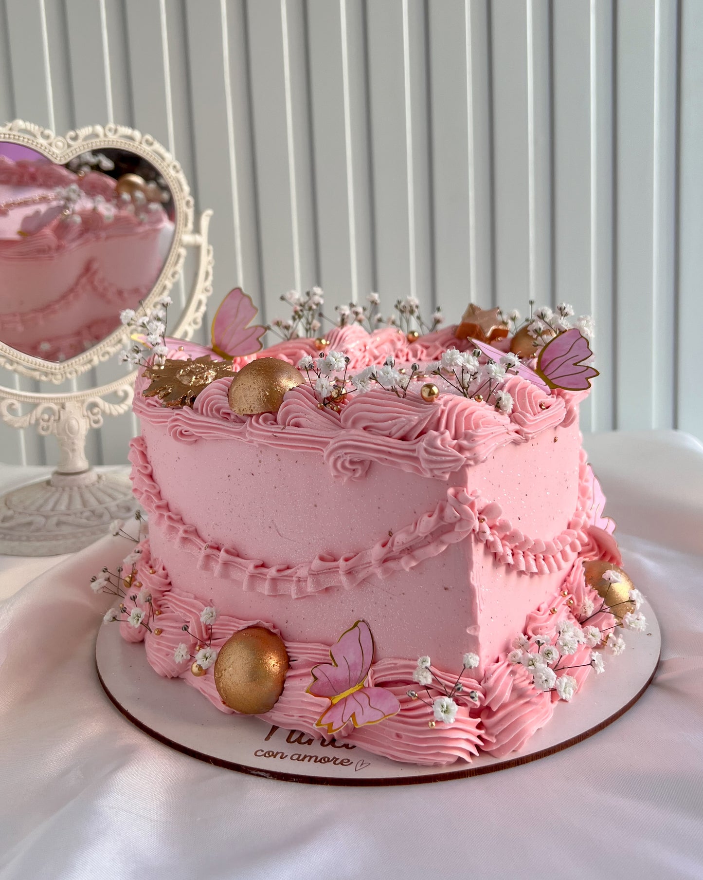 CORAZÓN ASTRAL ROSADO - Mariposas