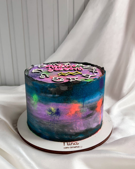CAKE AESTHETIC AZUL Y MORADA - Zodíaco