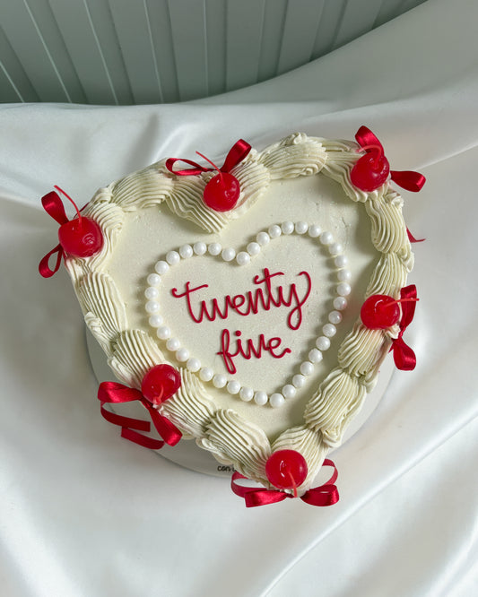 CORAZON BLANCO PERLAS - Cerezas y Lazos