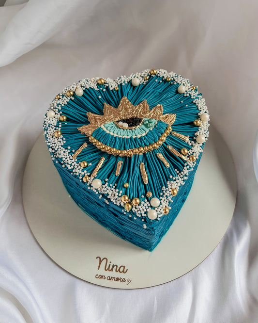 CORAZÓN OJO TURCO - AZUL