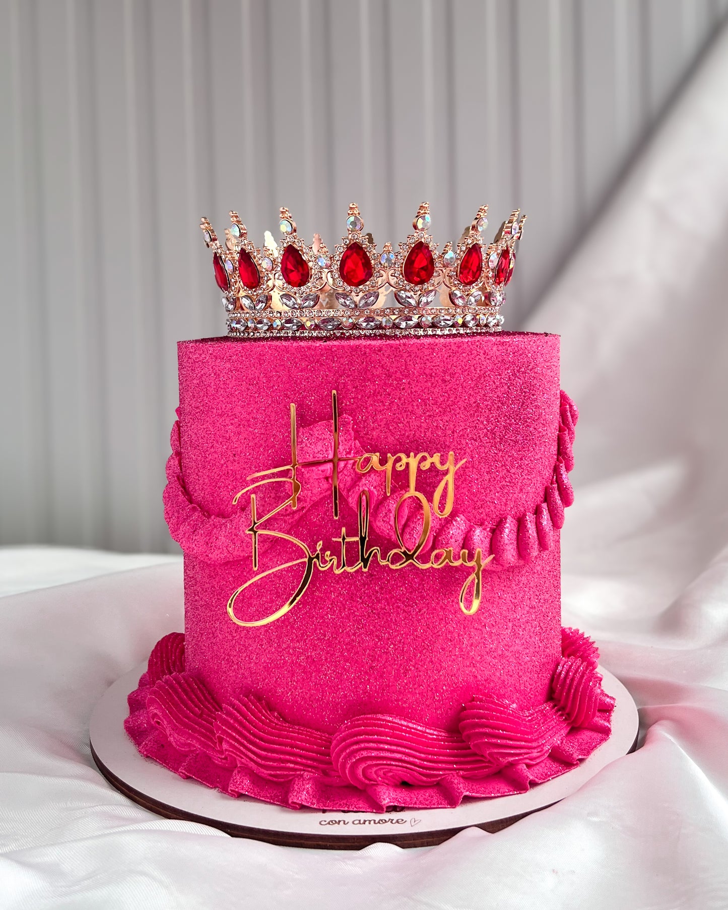 BIRTHDAY QUEEN CAKE - Fucsia