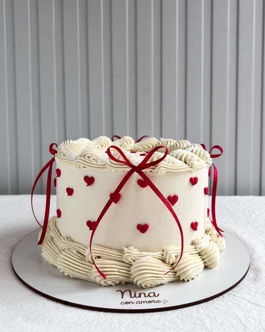 VINTAGE CAKE CORAZONCITOS ROJOS - Lazos