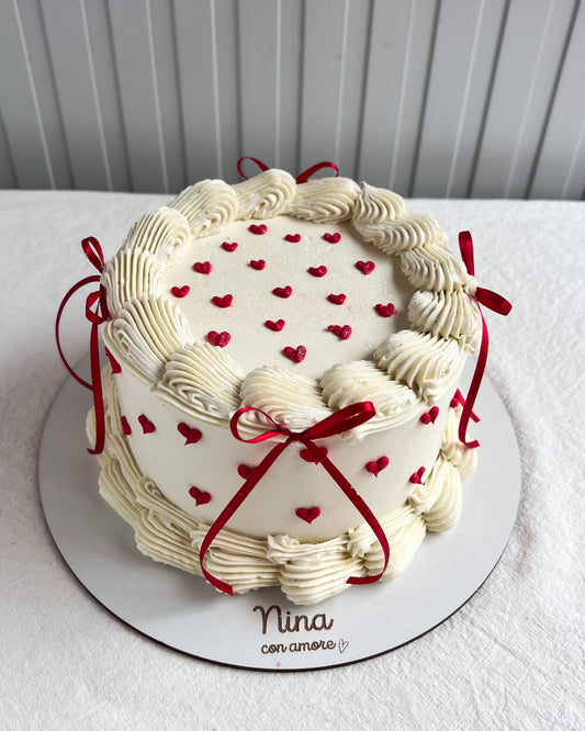 VINTAGE CAKE CORAZONCITOS ROJOS - Lazos
