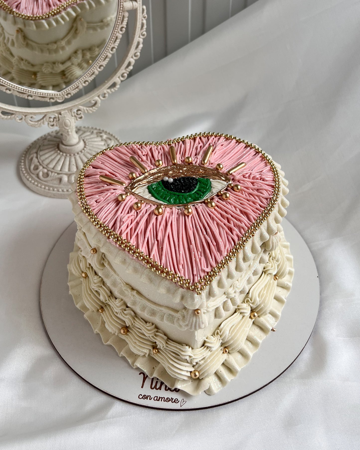 CORAZÓN OJO TURCO - ROSADO