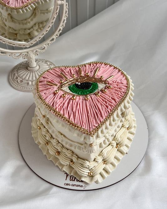 CORAZÓN OJO TURCO - ROSADO