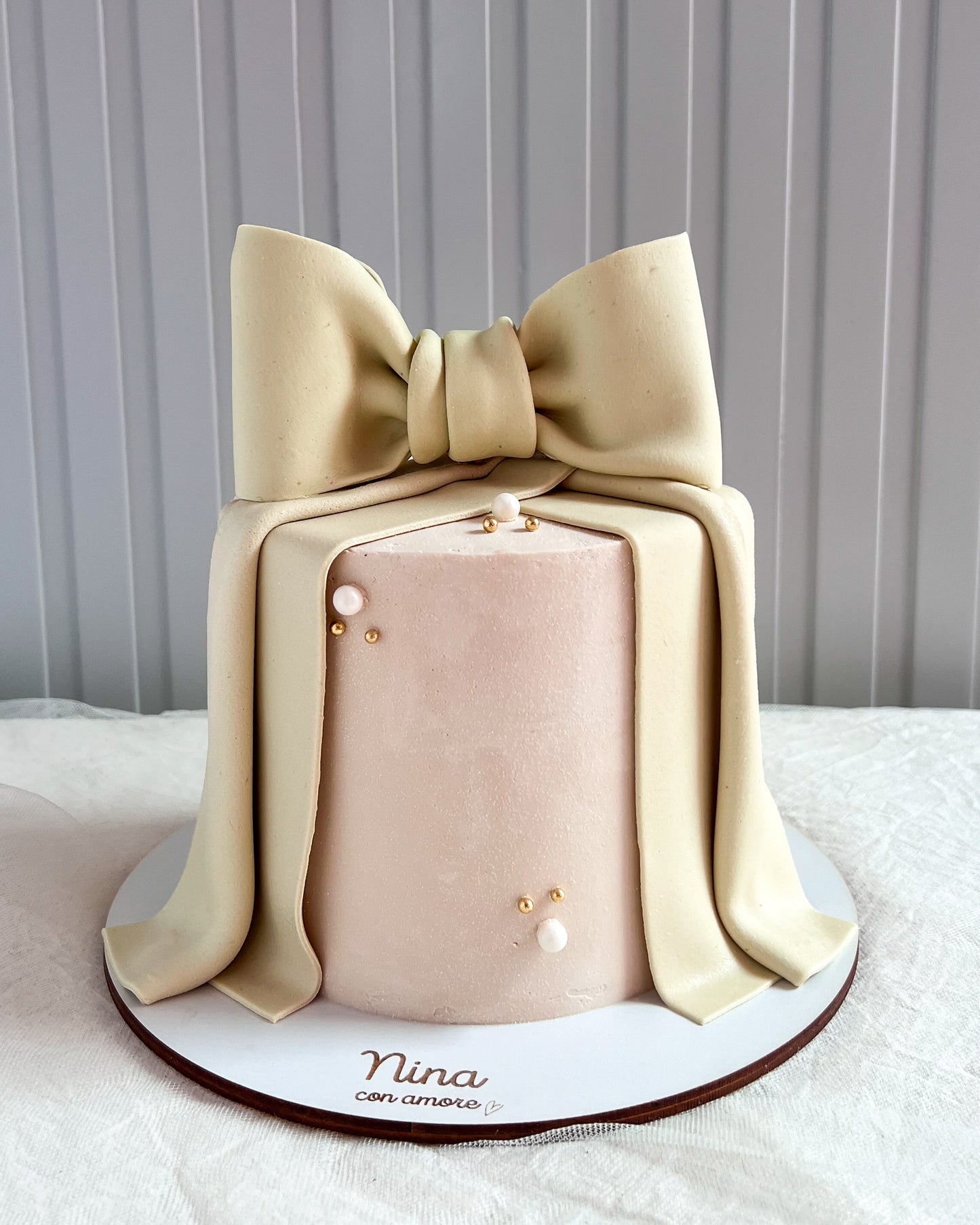 AURORA CAKE - Lazo Beige Claro