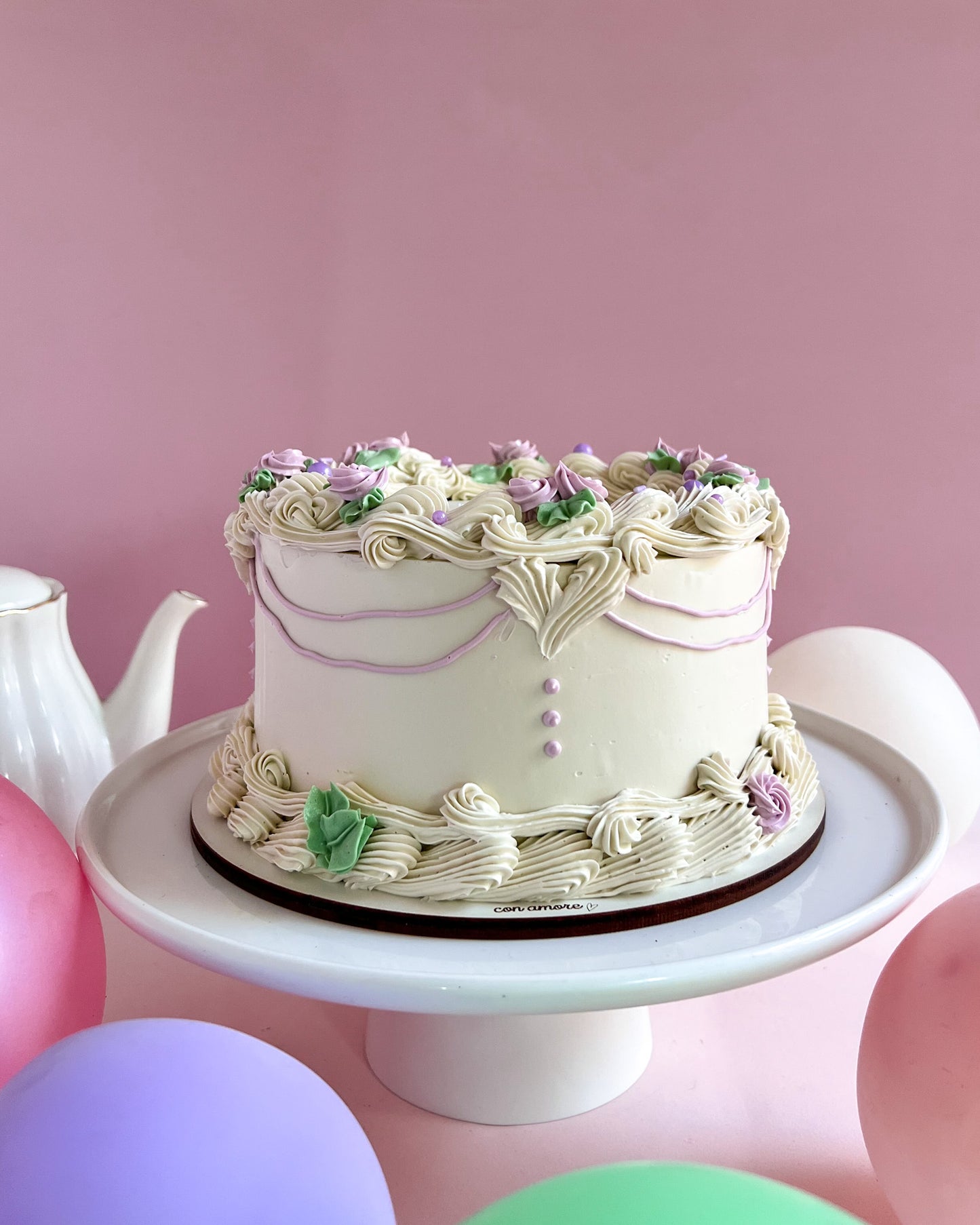 VINTAGE CAKE REDONDA - Flores