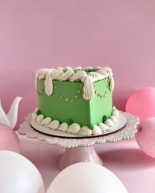 SELFIE CORAZÓN VINTAGE - Verde y Beige