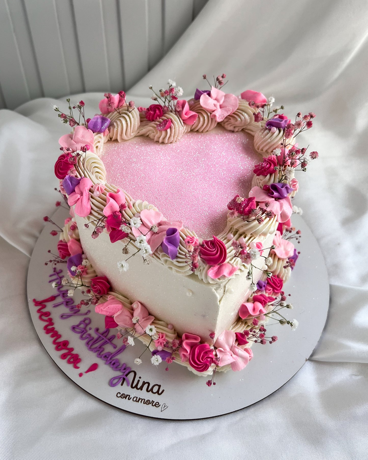 MAGIC GLITTER BOHO CAKE- Rosada y Lila