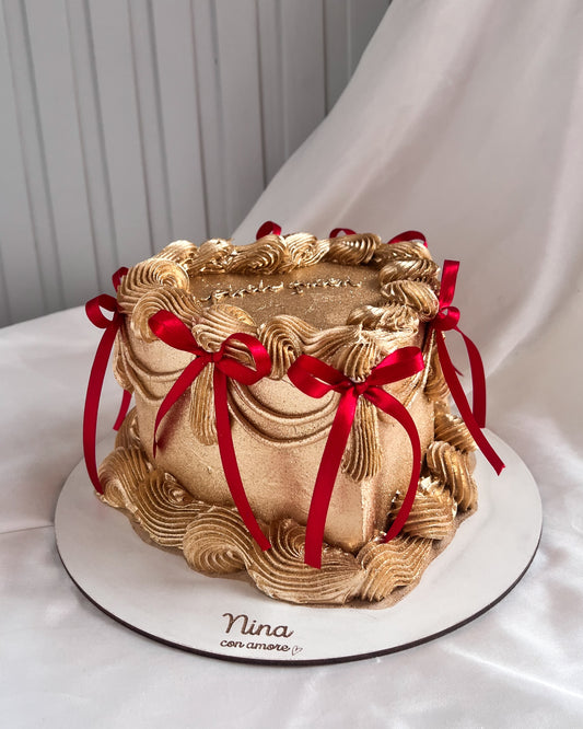 METALLIC HEART DORADO + Lazos