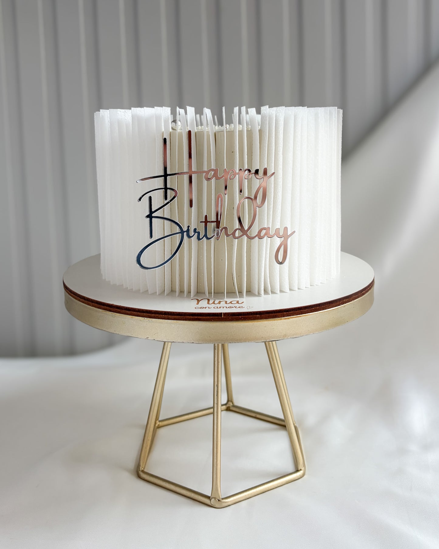 WAFER PAPER CAKE- LETRERO PLATEADO