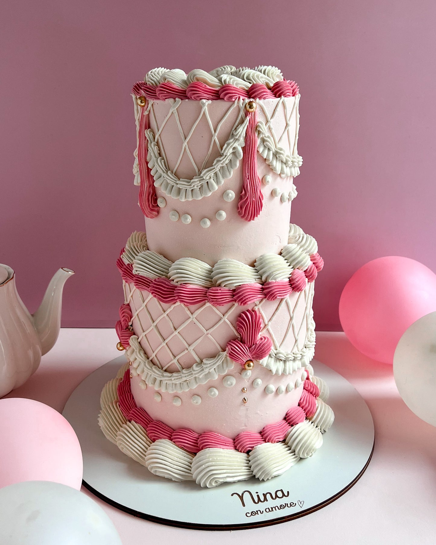 VINTAGE CAKE 2 Pisos - Rosa