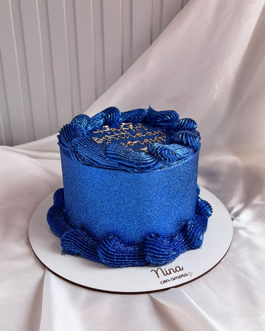 FULL GLITTER CAKE AZUL
