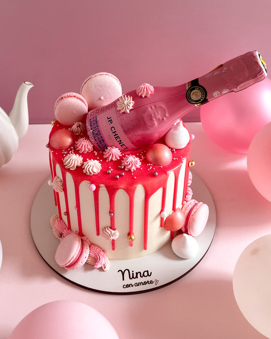 CHAMPAGNE CAKE ROSADA - Botella