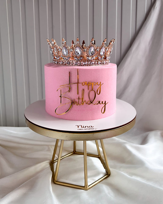BIRTHDAY QUEEN CAKE ROSADA - Corona