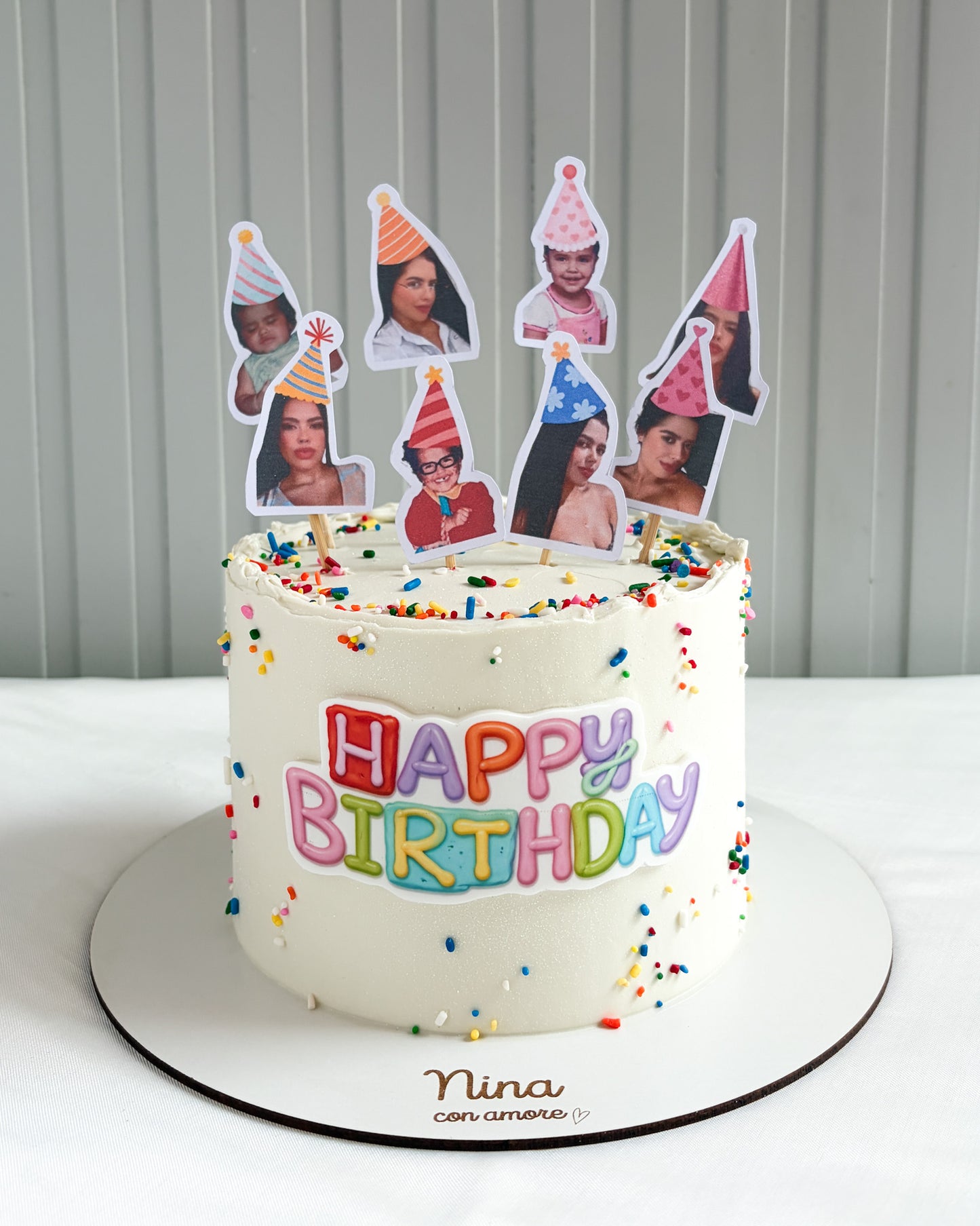 HAPPY BIRTHDAY - Fotos con Gorrito - Letrero Colores