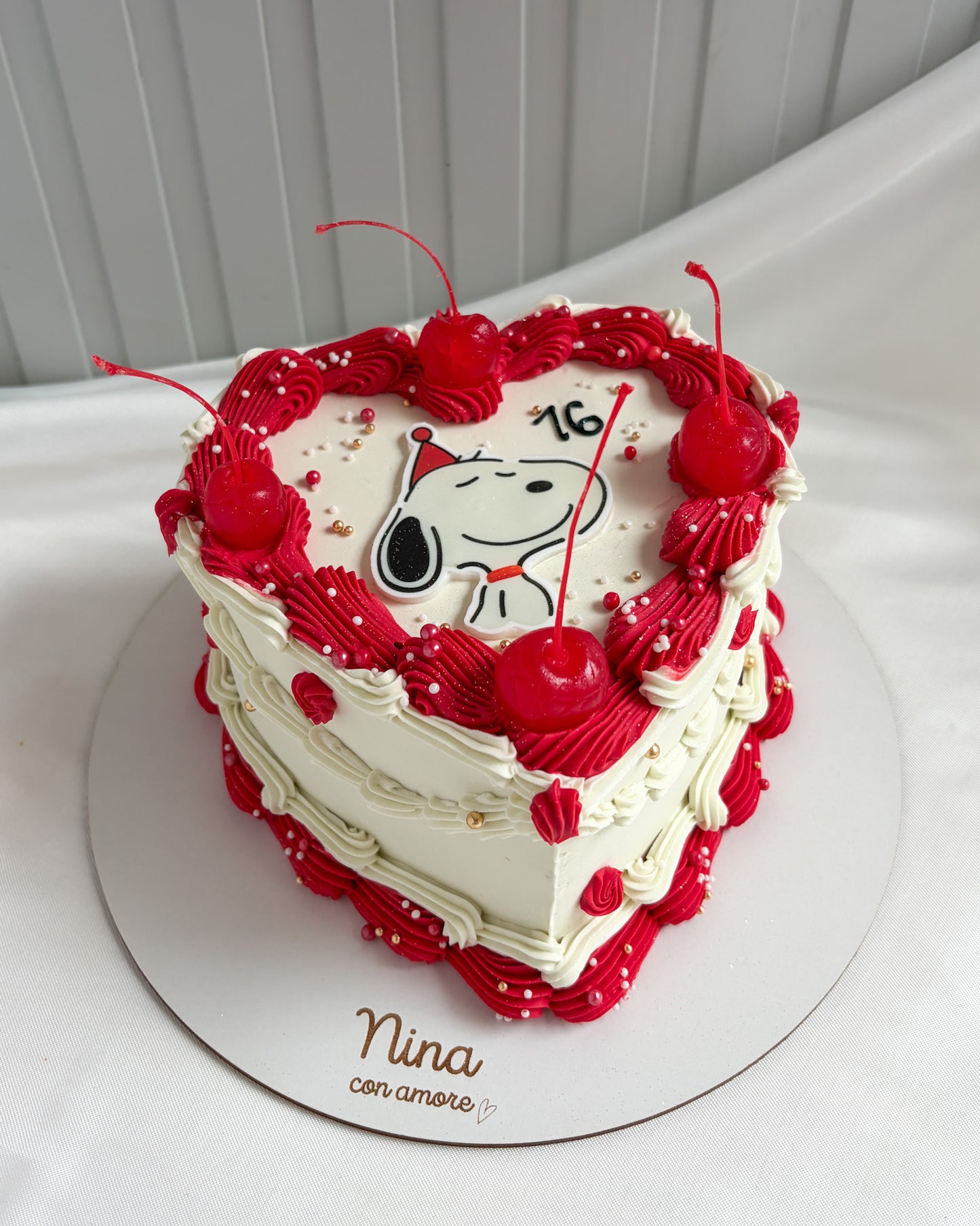 SNOOPY HEART - Cerezas