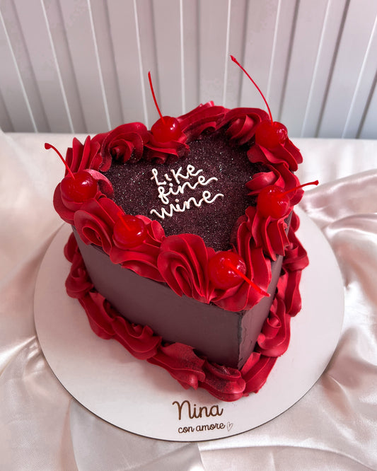 HEART CAKE VINOTINTO - Cerezas đ