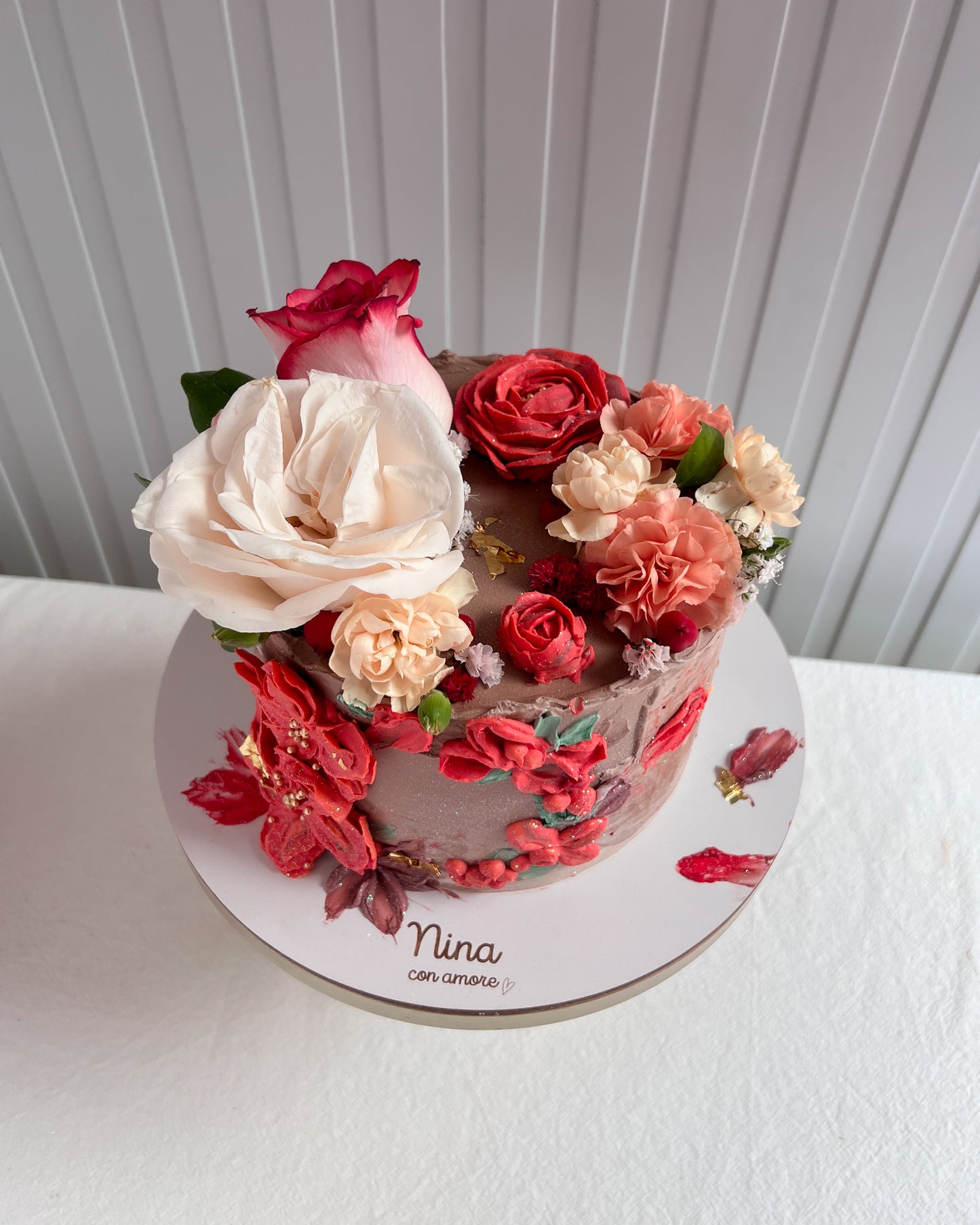 FLOWERS CAKE - Terracota y Rojo