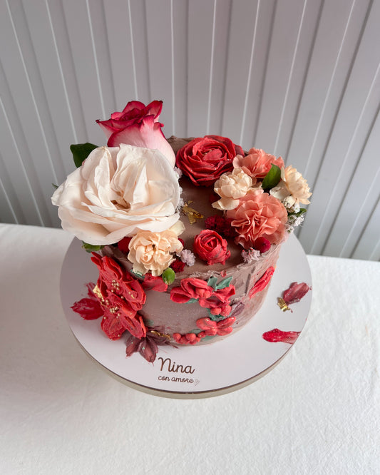 FLOWERS CAKE - Terracota y Rojo