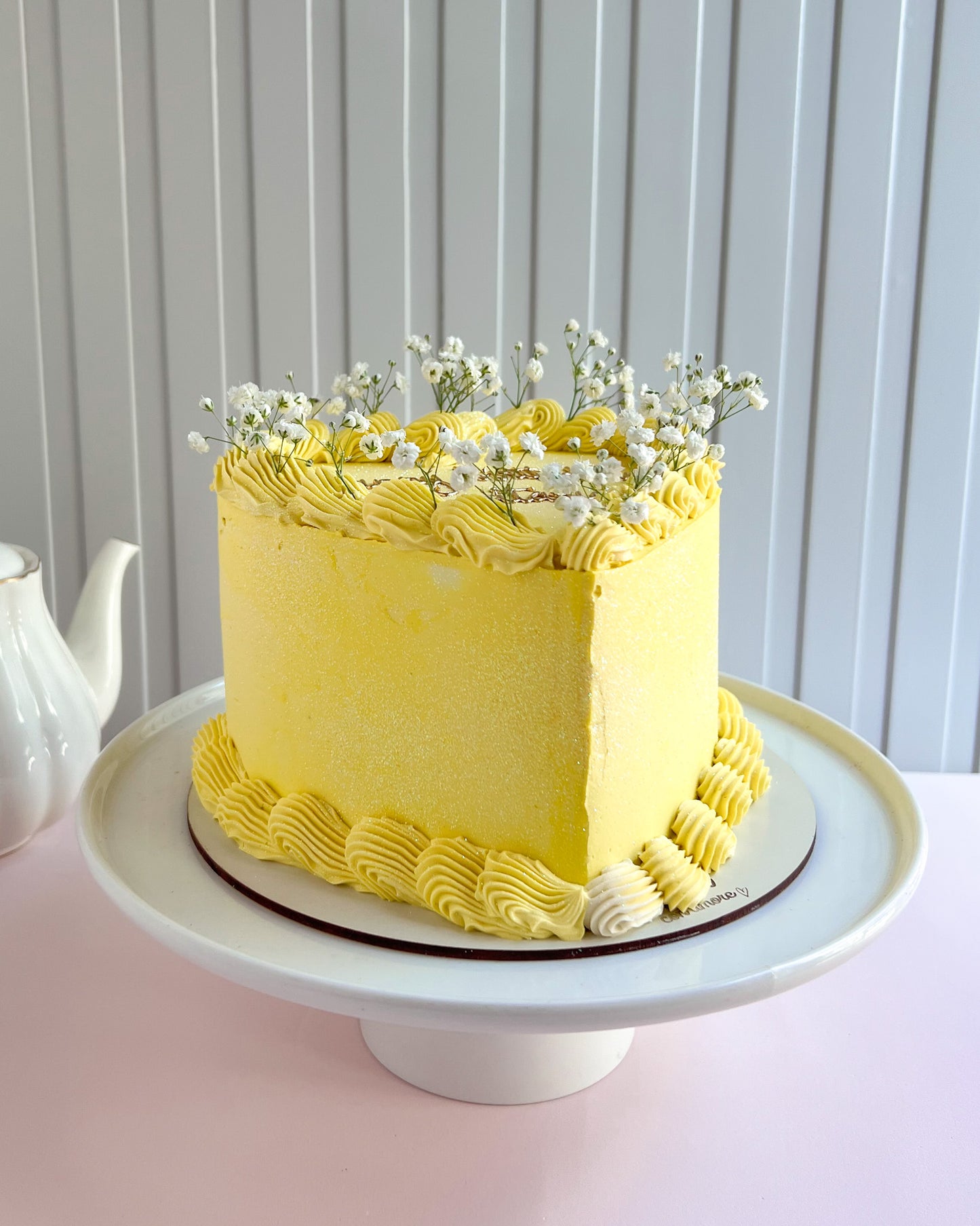 BOHO FLOWERS CAKE - Yellow